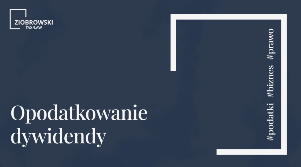 Opodatkowanie dywidendy