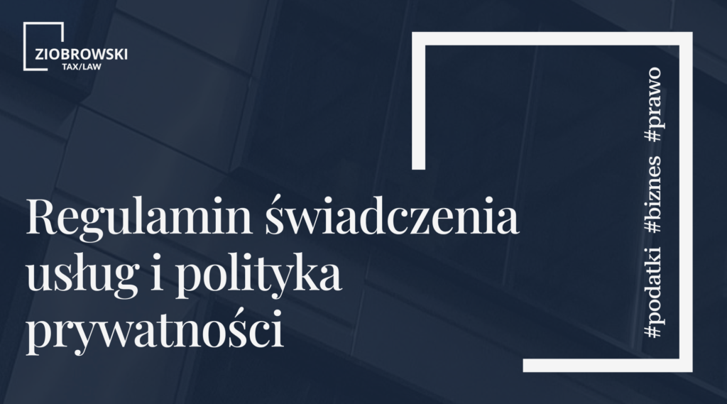 Regulamin swiadczenia uslug i polityka prywatnosci min